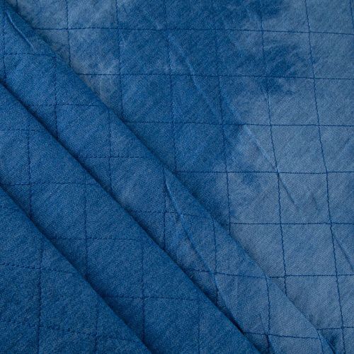 Курточный стеганный джинс с утеплителем 033-20085 синий