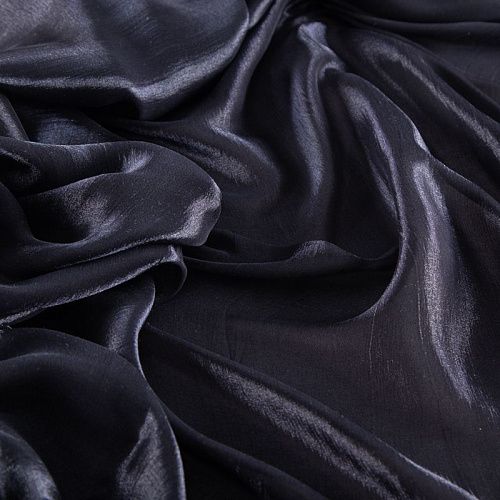 Шифон шелковый с люрексом 068-20356 черный