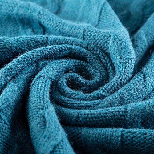 Трикотаж вязаный 056-03465 глубокий сине-зеленый однотонный