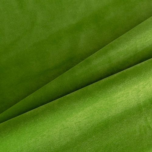 Ткань портьерная бархат h-300 см 512-02-218 зеленое яблоко однотонный