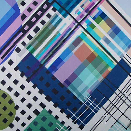 Трикотаж масло 056-12502 белый принтованный