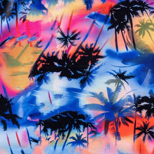 Лайкра К33-483 синий принтованный