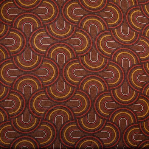 Вискоза 009-12375 коричневый принтованный