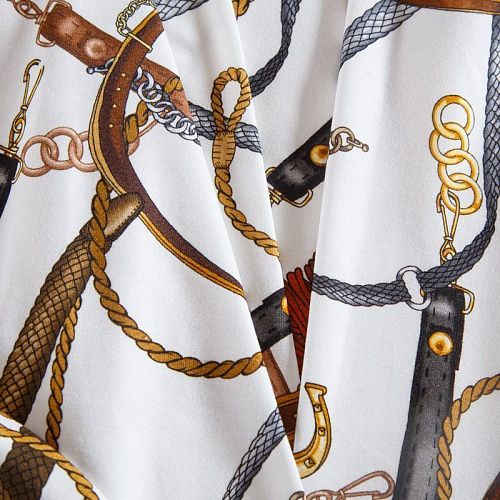 Трикотаж 056-14713 белый принтованный