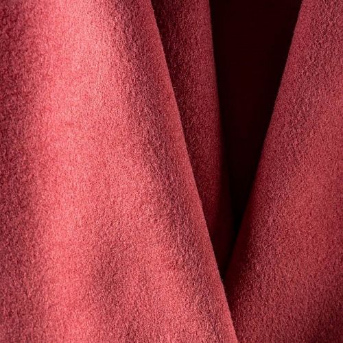Ткань пальтовая К21-416 бледно-карминный однотонный
