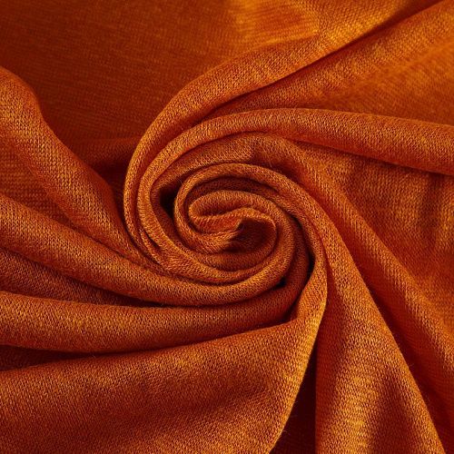 Трикотаж льняной 056-16733 жженый апельсин однотонный