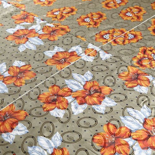 Шелк натуральный К18-060 оливковый жаккардовый