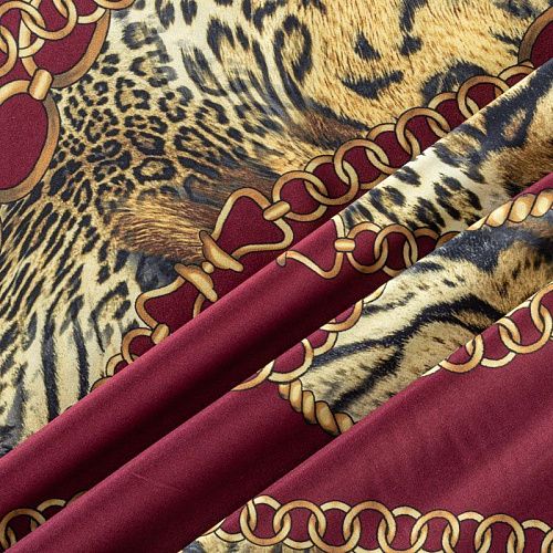 Вискоза "Лоренцо" 036-01525 марсала принтованный