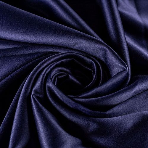 Сатин стрейч К33-809 синий однотонный