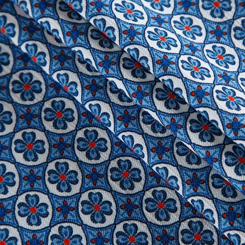 Коттон стрейч 063-12343 белый принтованный