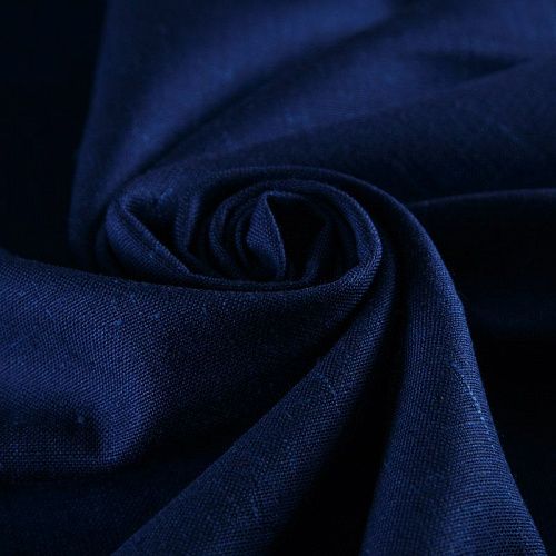Лен-шелк 035-12550 темно-синий деним