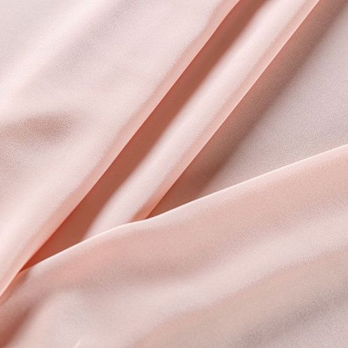 Крепдешин натуральный 028-06259 разбеленный персиковый однотонный