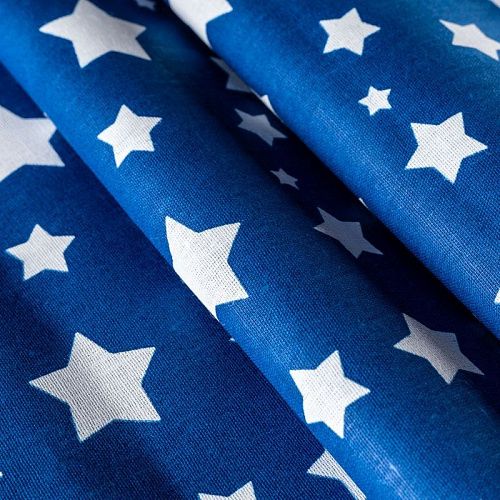 Бязь 007-00675 синий принтованный