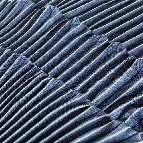 Гофре под джинс купон 60/160х110 см 043-02489 сине-голубой деним однотонный