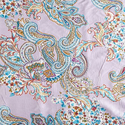 Хлопок 063-02027 светло-лавандовый принтованный