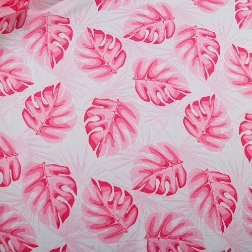 Шифон 068-13081 розовый принтованный