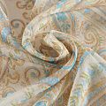 Шифон 068-17371 разбеленный желтый принтованный