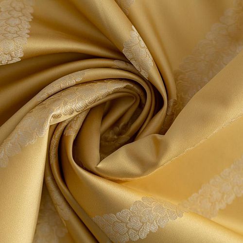 Ткань портьерная шелк L-280 см Т154-02-105 золотистый