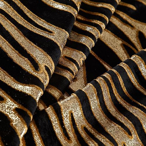 Бархат 002-19165 черный/золото