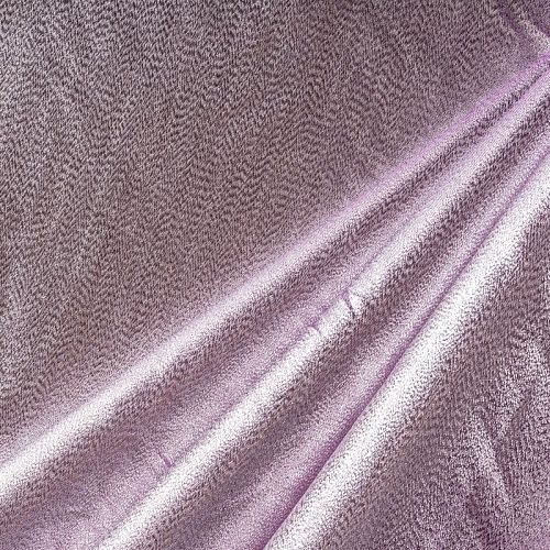 Парча К33-982 серебристо-розовый однотонный