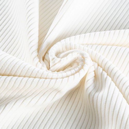 Вельвет 008-20012 молочный однотонный