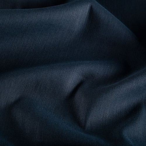 Лен натуральный 035-20300 сине-черный однотонный