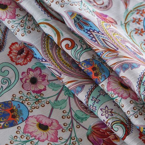 Шелк-вискоза 064-12319 светло-серый принтованный