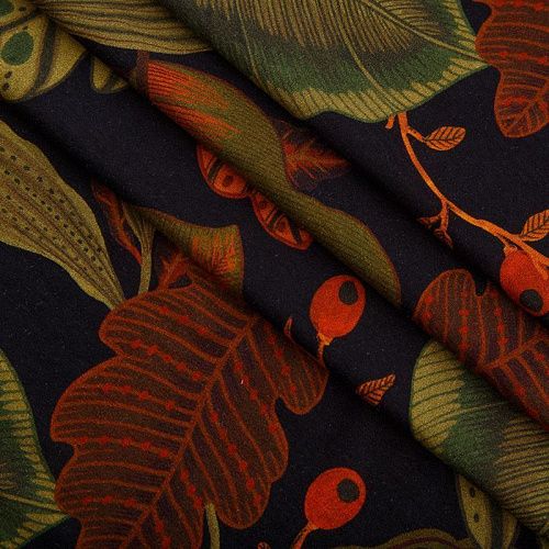 Трикотаж 056-16319 черный принтованный