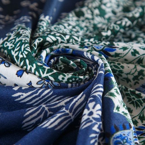 Трикотаж 056-16323 синий принтованный