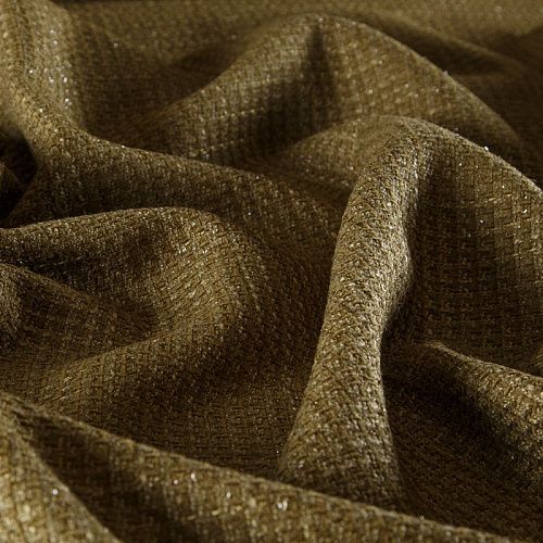 Твид шанель 052-15563 оливковый хаки однотонный