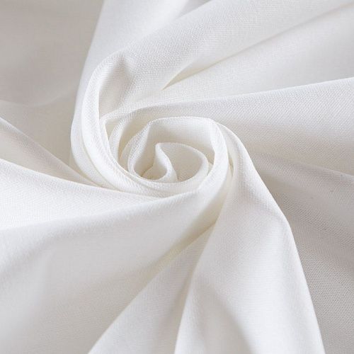 Лен-вискоза 035-13100 молочный однотонный