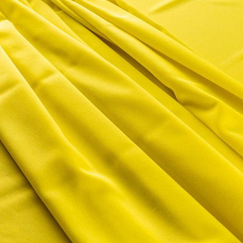 Крепдешин синтетический К22-738 желтый однотонный