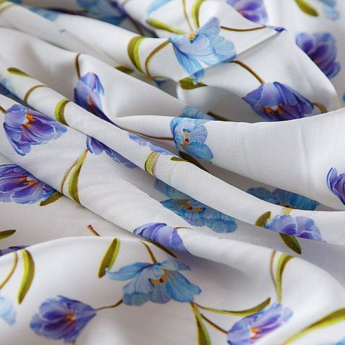 Штапель 069-177758 белый принтованный