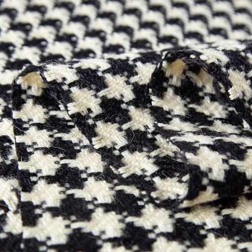 Твид шерстяной 052-20228 молочно-черный