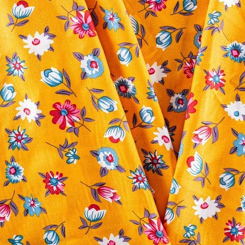 Штапель 069-01595 col.2 тыквенный принтованный