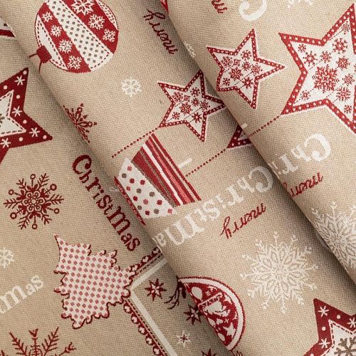 Гобелен гостиный Т415-02-10 серо-бежевый рождество