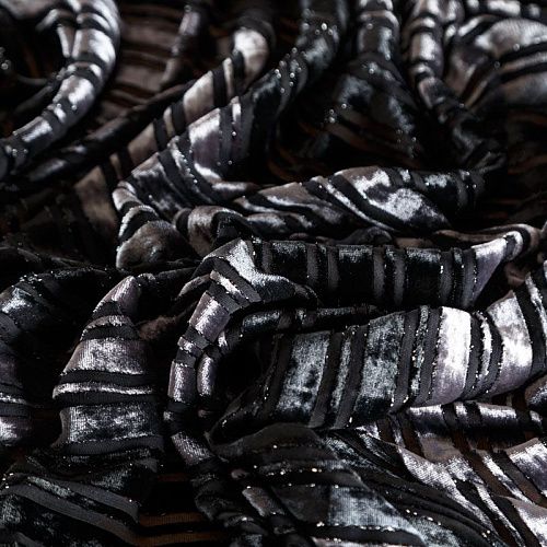 Панбархат 002-04374 серебристо-черный