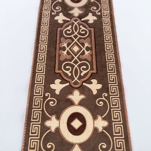 Бордюр велюровый 15,5 см 0000-357-104-027 коричневый с меандром