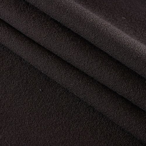 Креп двойной 026-11720 горький шоколад однотонный