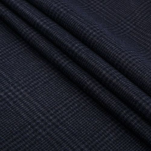 Трикотаж 056-14617 темно-синий принтованный