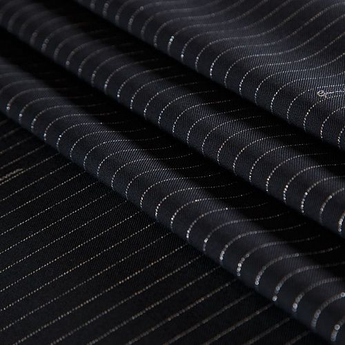 Ткань костюмная Versace 025-19137 черный с люрексом