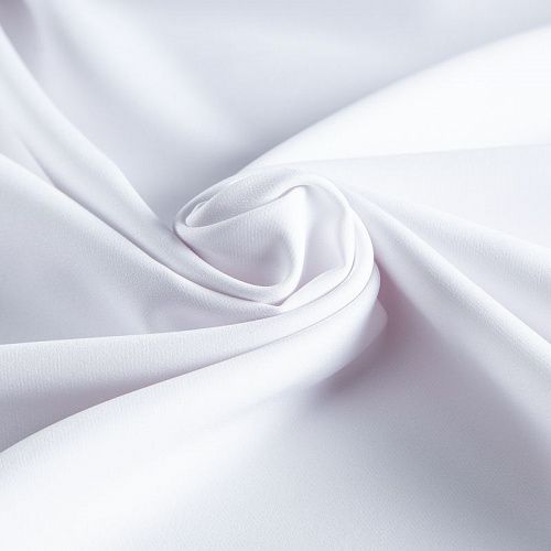 Креп стрейч 026-20611 белый принтованный