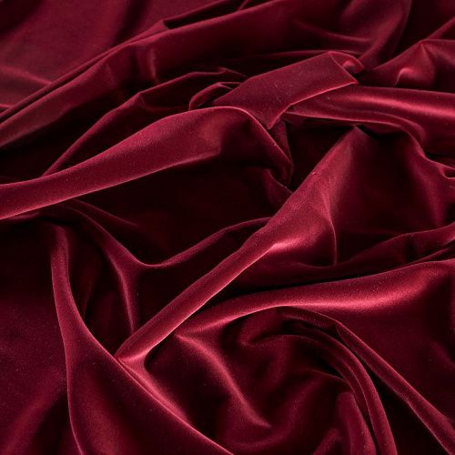 Бархат К22-525 вишневый однотонный