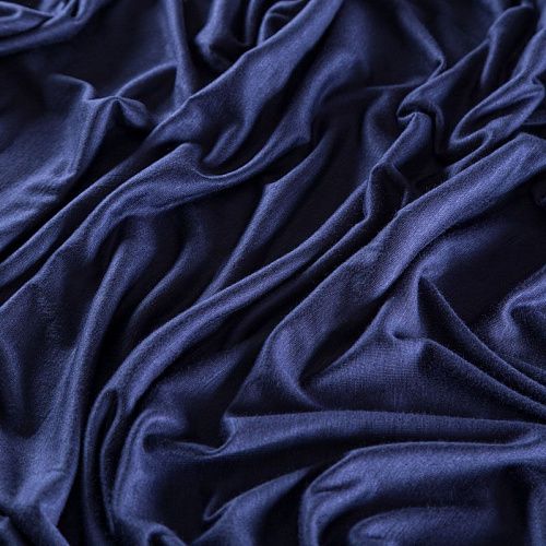 Трикотаж 056-02083 темно-синий однотонный