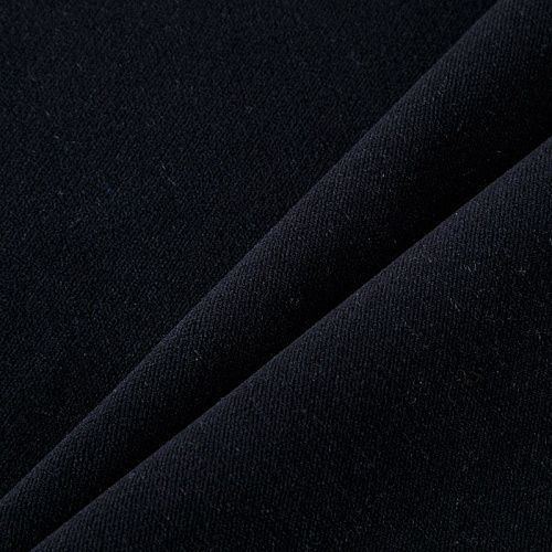 Ткань портьерная негорючая бархат 09-02-13724 черный однотонный