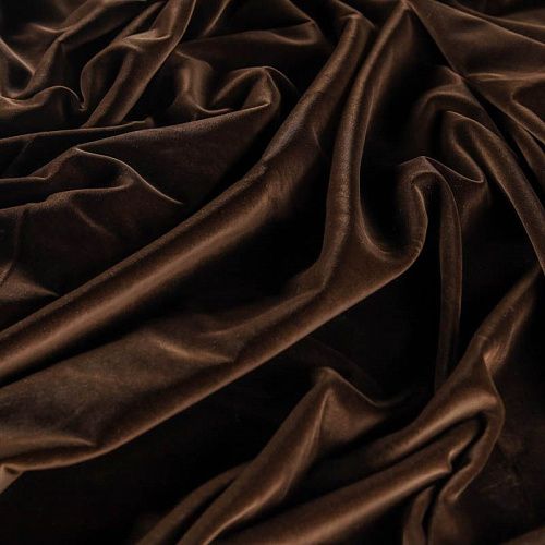 Бархат К17-042 темно-коричневый однотонный