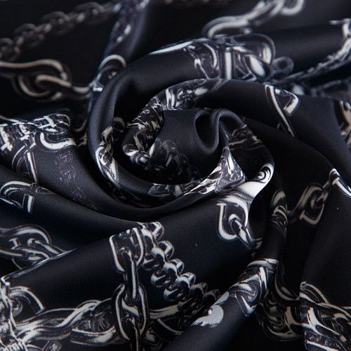 Сатин Yves Saint Laurent 001-16341 черный принтованный