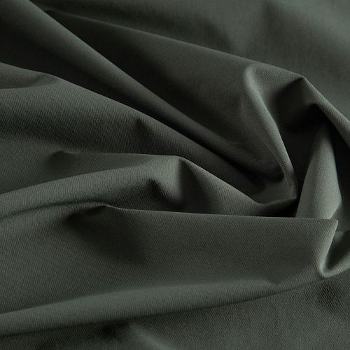 Ткань плащевая стрейч 042-20786 камуфляжный зеленый однотонный