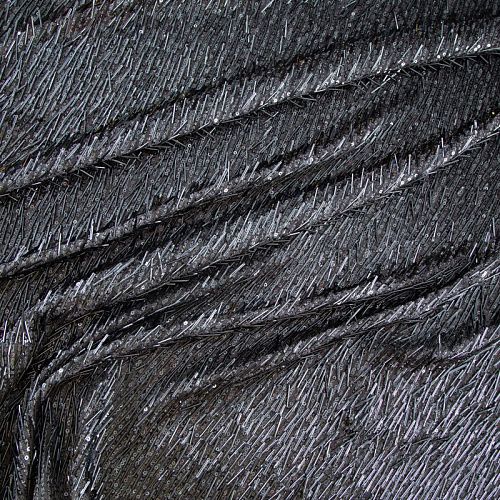 Сетка с пайетками и стеклярусом 050-19862 антрацит