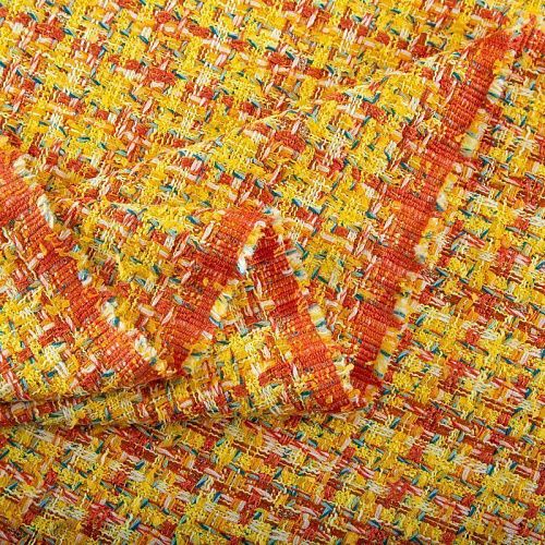 Твид 052-19639 желтый мультиколор